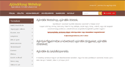Desktop Screenshot of ajandekzug.hu
